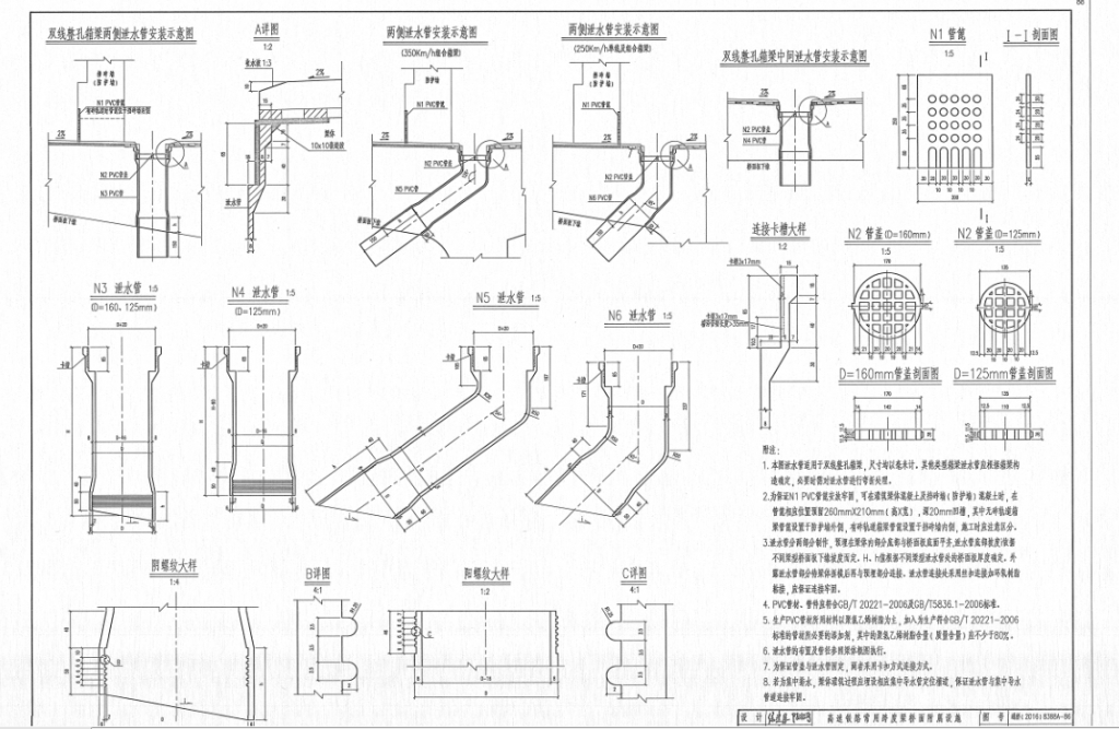 橋梁泄水孔的使用設(shè)計(jì)圖